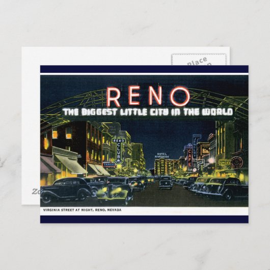 Retro Reno Briefkaart (Voorkant / Achterkant)