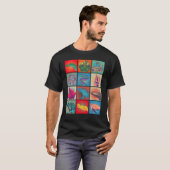 Retro Reptile Collage Snake Frog Turtle T-shirt (Voorkant volledig)