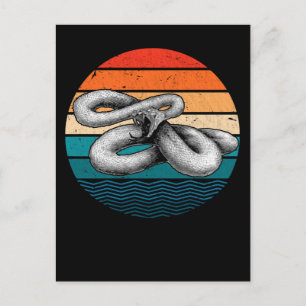 Retro Reptile  Snake Briefkaart