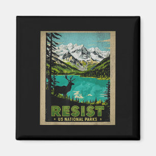 Retro Resist Alt US National Park NPS Service Magneet
