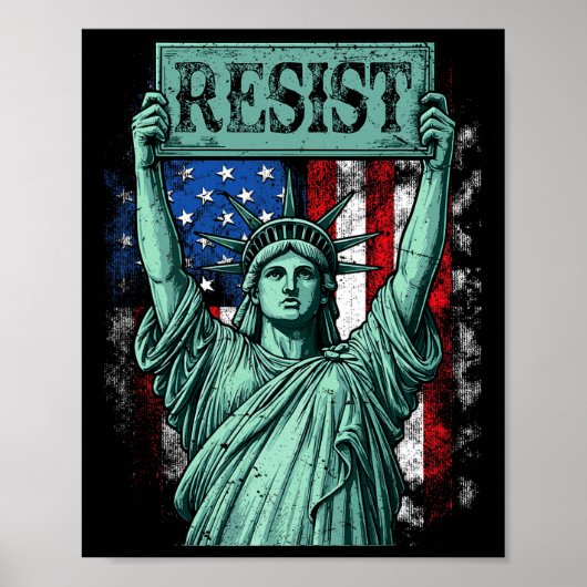 Retro Resist Not My President Anti-trump  Poster (Voorkant)