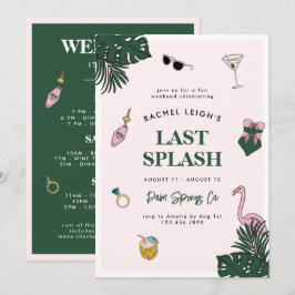 Retro Resort Laatste Splash Meidenavondje Kaart