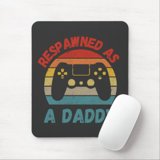 Retro Respawned als een Daddy Gamer New Dad Gamer Muismat