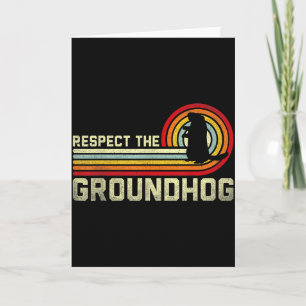 Retro Respect De Bosmarmot Woodchuck Dier Grond Kaart