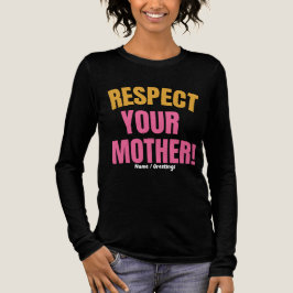 Retro Respecteer Je Moeder Grafisch Grappig Moeder Tri-Blend Shirt