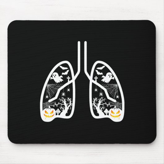 Retro respiratoire therapeut RT Long Ghost Pumpkin Muismat (Voorkant)