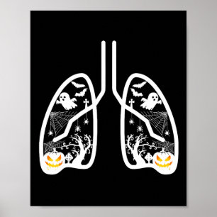 Retro respiratoire therapeut RT Long Ghost Pumpkin Poster