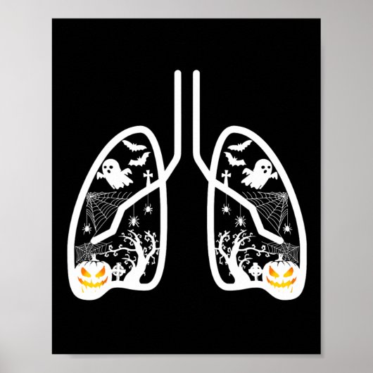 Retro respiratoire therapeut RT Long Ghost Pumpkin Poster (Voorkant)