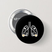 Retro respiratoire therapeut RT Long Ghost Pumpkin Ronde Button 5,7 Cm (Voorkant /achterkant)
