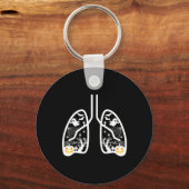 Retro respiratoire therapeut RT Long Ghost Pumpkin Sleutelhanger (Voorkant)