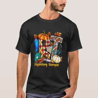 Retro Respiratory Therapist Pumpkin Fall Autumn RT T-shirt