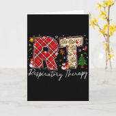 Retro Resratory Therapy Rt Santa Christmas Therapy Kaart (Gele Bloem)