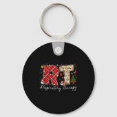 Retro Resratory Therapy Rt Santa Christmas Therapy Sleutelhanger (Voorkant)