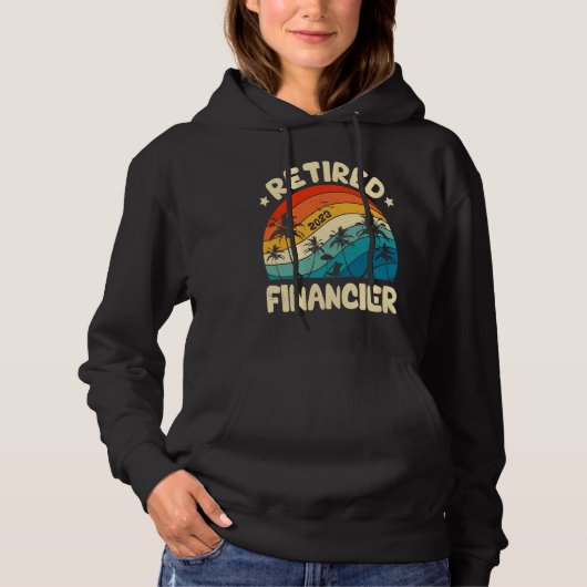 Retro Retired Financier Vintage Retirement Worked Hoodie (Voorkant)