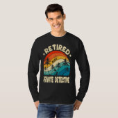 Retro Retired Private Detective Vintage Retirement T-shirt (Voorkant volledig)