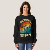 Retro Retired Spy Vintage Retirement Worked Trui (Voorkant volledig)