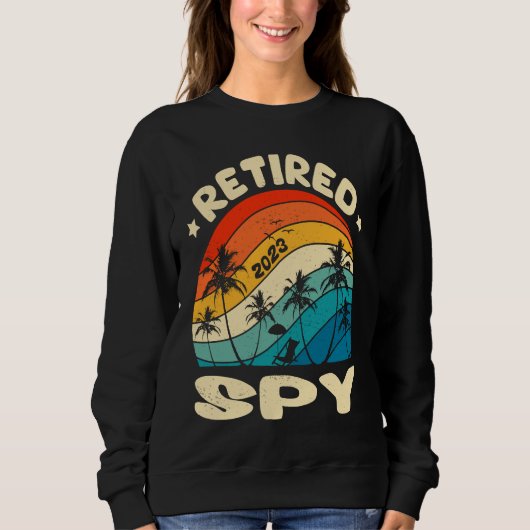 Retro Retired Spy Vintage Retirement Worked Trui (Voorkant)