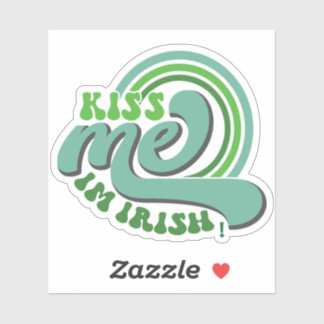 Retro Retro Kus Me Ik Ben Iers St. Patrick's Dag Sticker