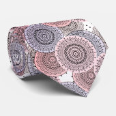 Retro, retro patroon, beige, grijs elegant stropdas (Opgerold)