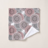 Retro, retro patroon, blauw en roze, elegant bad handdoek (Wasdoekje)