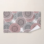 Retro, retro patroon, blauw en roze, elegant bad handdoek (Handdoek)