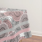 Retro, retro patroon, blauw en roze, elegant tafelkleed (Voorbeeld)