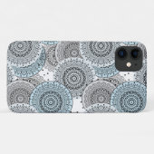 Retro, retropatroon, blauw en grijs, elegant Case-Mate iPhone case (Achterkant (horizontaal))