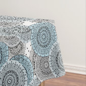 Retro, retropatroon, blauw en grijs, elegant tafelkleed (Voorbeeld)