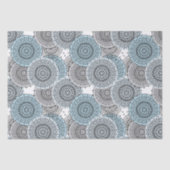 Retro, retropatroon, blauw en grijs, elegant tissuepapier (Voorkant)