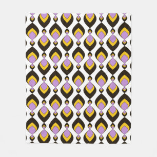 Retro, retrornament fleece deken