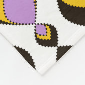 Retro, retrornament fleece deken (Hoek)