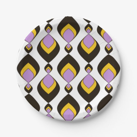 Retro, retrornament papieren bordje (Voorkant)
