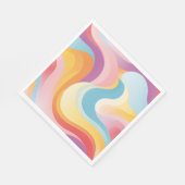 Retro Revival Abstracte Boho Rainbow Wave Servet (Hoek)