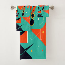 Retro revival bad handdoek