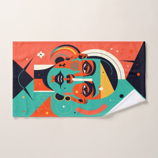 Retro revival bad handdoek (Handdoek)