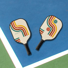 Retro Revival: Ervaar de jaren '70 met Geel Rood Pickleball Paddle