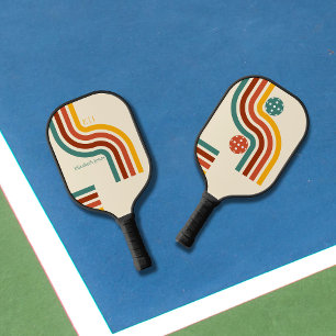 Retro Revival: Ervaar de jaren '70 met Geel Rood Pickleball Paddle