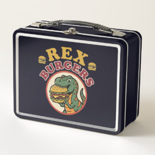 Retro Rex Burgers T-Rex Eet Cheeseburger 70s