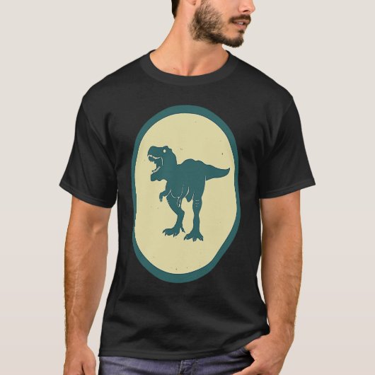 Retro Rex  Dinosaur Wilde Dier T-shirt (Voorkant)
