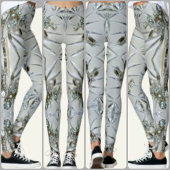 Retro Rhinestone “Art Deco Chic in zilvergrijs Leggings