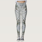 Retro Rhinestone “Art Deco Chic in zilvergrijs Leggings (Voorkant)
