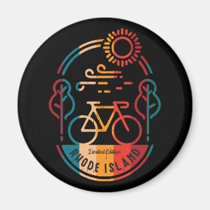 Retro Rhode Islands Fietspad. Magneet