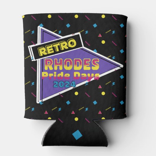 Retro Rhodes Pride Days 2024 koelbox Blikjeskoeler (Achterkant)