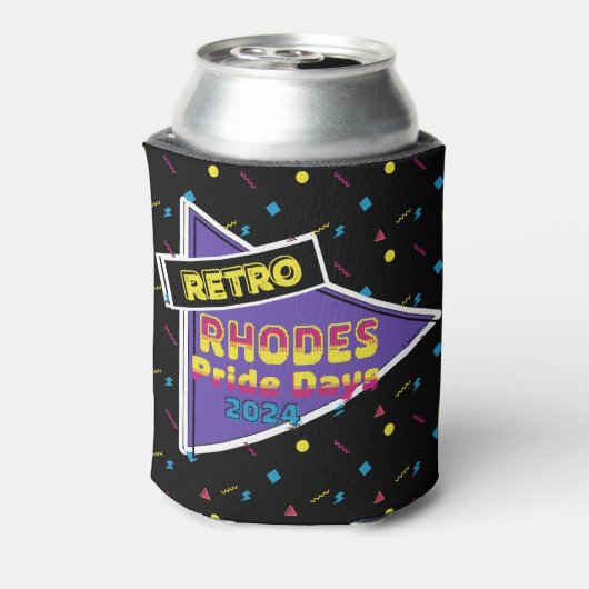 Retro Rhodes Pride Days 2024 koelbox Blikjeskoeler (Blikje Achterkant)