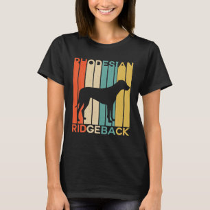 Retro  Rhodesian Ridgeback Silhouette Dog T-shirt