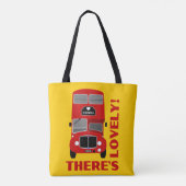  Retro Rhondda, Wales Double Decker Bus Tote Bag (Achterkant)