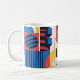 Retro Rhythm Mug – Vintage Shapes and Lines Koffiemok