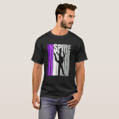 Retro Rhythmic Gymnastics Girl Inspire Inspiring S T-shirt (Voorkant volledig)