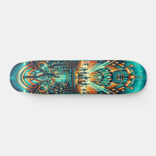 "Retro Rhythms Festival Deck" Persoonlijk Skateboard (Horizontaal)