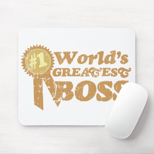 Retro Ribbon Great Boss Mousepad Muismat (Met muis)